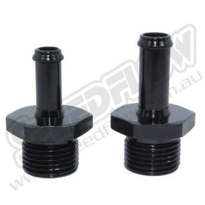 414-08-06-BLK -8 O-RING to 3/8_ HOSE TAIL - BLK by SS Racetech Rods & Customs