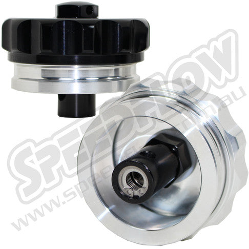 460-32-RV-BLK 2in Alloy Weld-On Bung & Vented Cap |  Speedflow