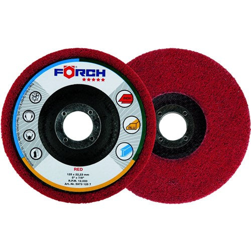 Forch Compact fleece grind disc red 5* 125X22MM