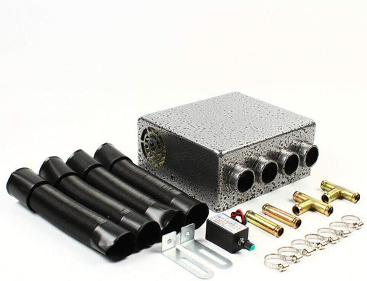 12V Under Dash Auxiliary Heater with Speed Switch – 4 Port | Car & Truck