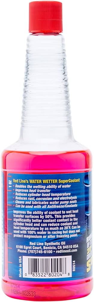 RDL80204 Red Line 80204 WaterWetter Super Coolant Additive Compatible With New Or Used Antifreeze 12oz Bottle