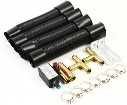 12V Under Dash Auxiliary Heater with Speed Switch – 4 Port | Car & Truck
