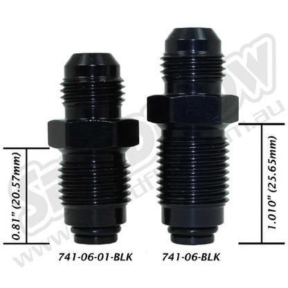 741-06-01-BLK M16 x 1.5 bump tube to -6 male