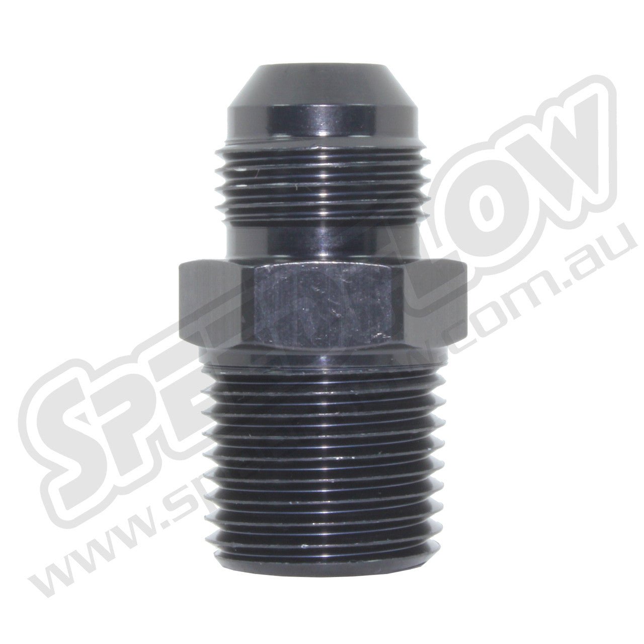 816 - 12 - 08 - BLK - 12 Flare to 1/2_ NPT AdapterSS Racetech Rods & CustomsSPEEDFLOW FITTINGS