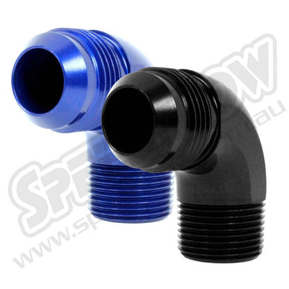 822-10-BLK -10AN to 1/2" NPT 90° Adapter, Black - Speedflow