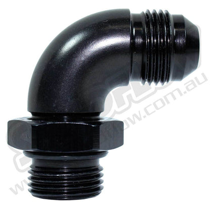 922-06-BLK -6 male to -6 port 90°
