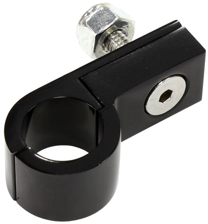 AF157-09BLK - Aeroflow billet alum p-clamp 9/16" (14.2MM) fits -6 braid black - SS Racetech Rods & Customs
