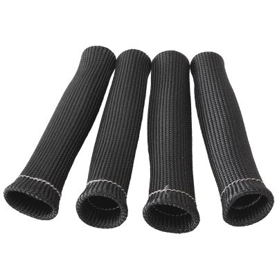 AF91-6050 - Aeroflow 150MM spark plug boot heat protector 260°C 4-PACK black