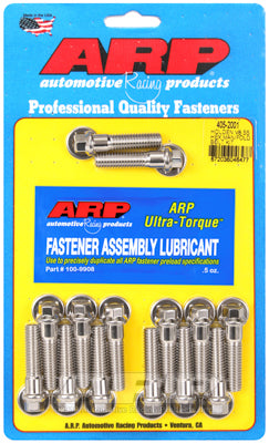 ARP-405-2001 ARP Bolts, Intake Manifold, Hex Head, Stainless Steel, Polished, For Holden V8, 180000psi, Kit