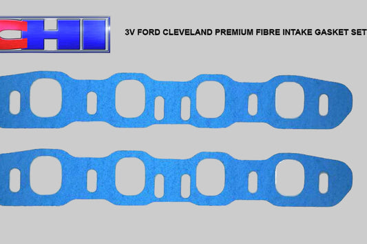 CHI-3V-INT CHI 3V Ford Cleveland Premium Fibre Intake Gasket Set Suit 208-225 3V, 0.060" Thick