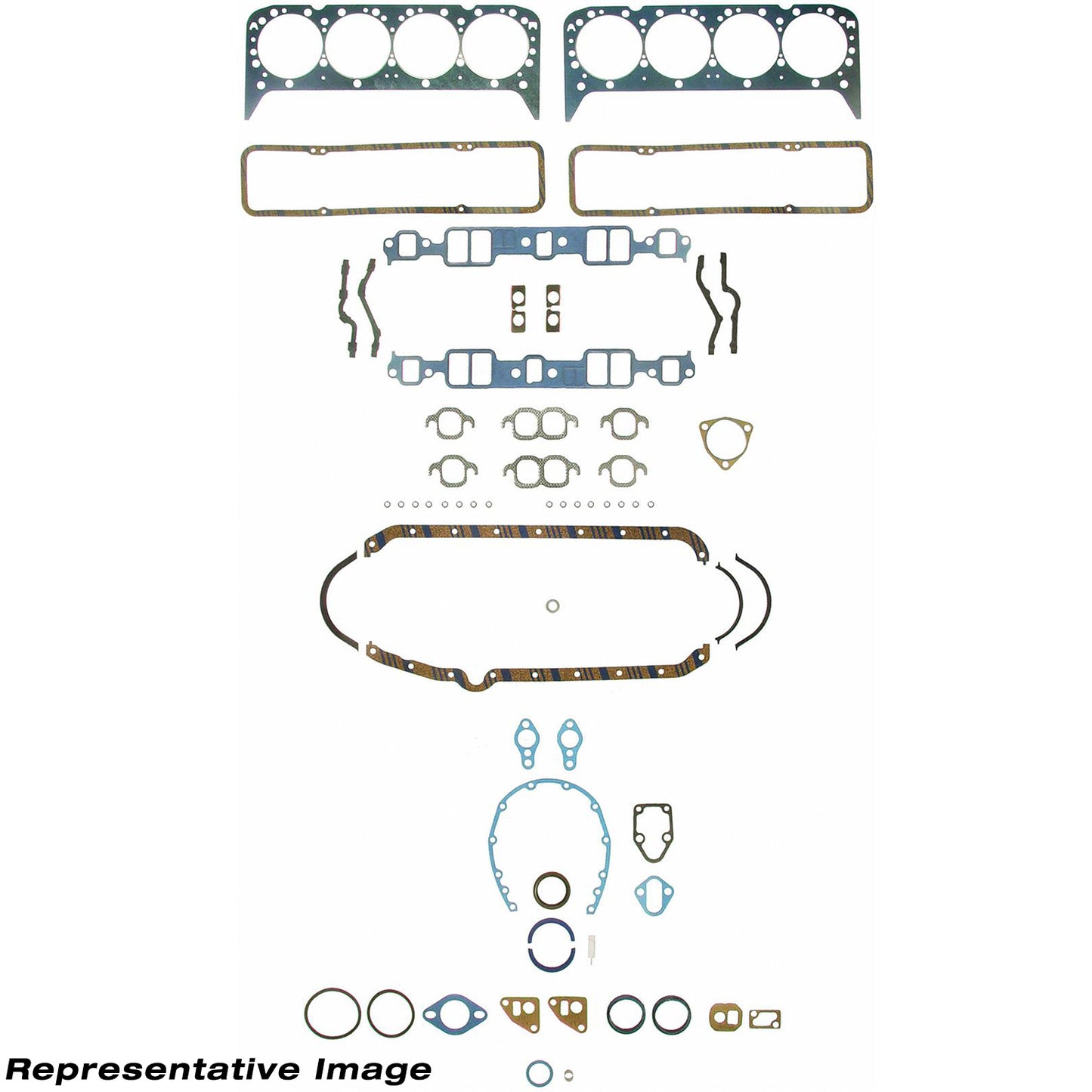 Fel-Pro Full Engine Gasket Set – SB Chev 265/283/302/307/327/350 (AFS7733PT2)