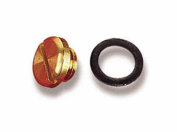 Holley Float Level Plugs, Brass, /Barry Grant Claw Carburetors, Pair - HL26-13 by SS Racetech Rods & Customs