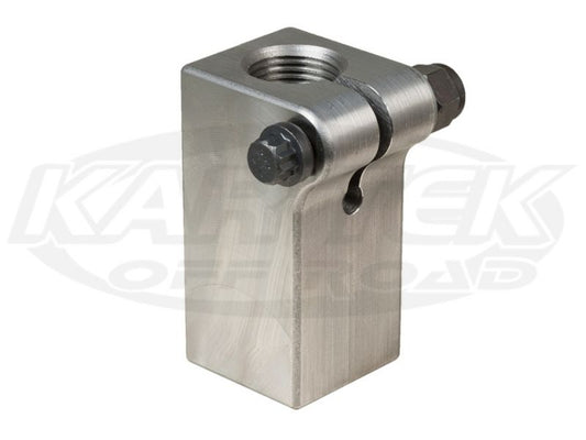 KTK1250TBTTSS One Bolt Smooth Square Pinch Bungs Right Hand Thread For 1-1/4" Heim Joint 1-3/4" x 1-3/4" Square - SS Racetech Rods & Customs