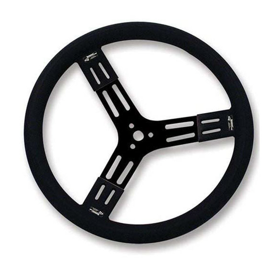 Longacre 15″ soft grip steering wheel  2 1/2 offset black