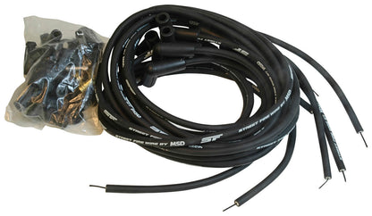 MSD-5552 MSD Spark Plug Wires, Street Fire, 8.0mm, Black, 90 Degree Boots, Universal, V8, Set STREET-FIRE WIRE SET 8 CYL, HEI/ 90°, UNIVERSAL by SS Racetech Rods & Customs