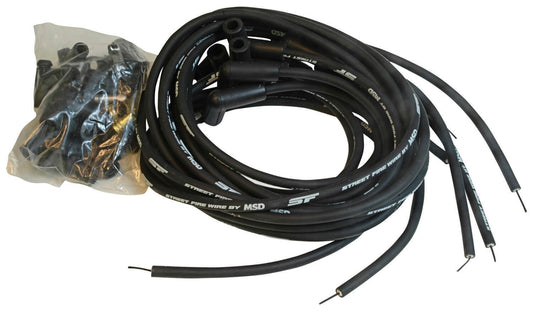 MSD5552 MSD Spark Plug Wires, Street Fire, 8.0mm, Black, 90 Degree Boots, Universal, V8, Set STREET-FIRE WIRE SET 8 CYL, HEI/ 90°, UNIVERSAL