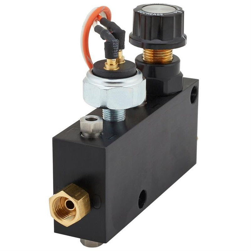 PFE398 Proflow Adjustable Proportioning Valve Block , brake switch , Black Aluminium, Kit