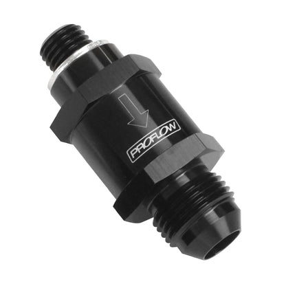 Proflow EFI Fuel Check Valve M10 x 1.0mm To -08AN, Black - PFE613-08 by SS Racetech Rods & Customs