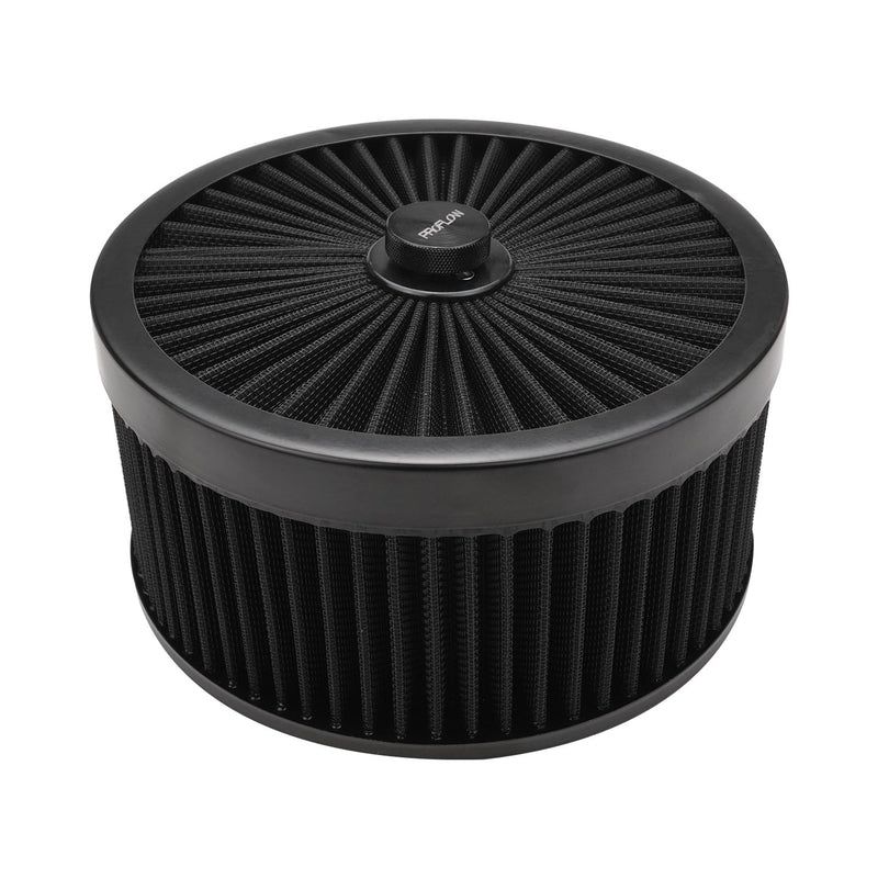 PFEAF-230127B Proflow Air Filter Assembly Flow Top Round Black 9in. x 5in. Suit 5-1/8in. Flat Base