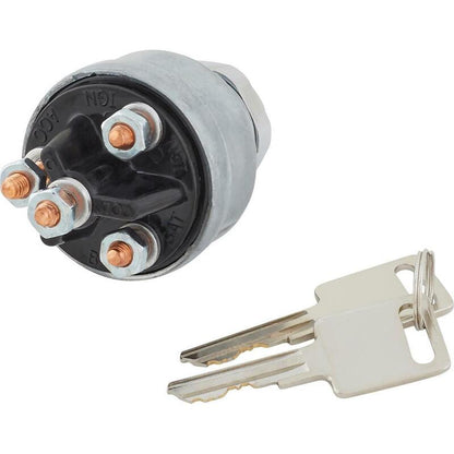 PFEBT-410BK Proflow Universal Ignition Switch, Stainless Bezel, 3-Way, GM Style, Set by SS Racetech Rods & Customs