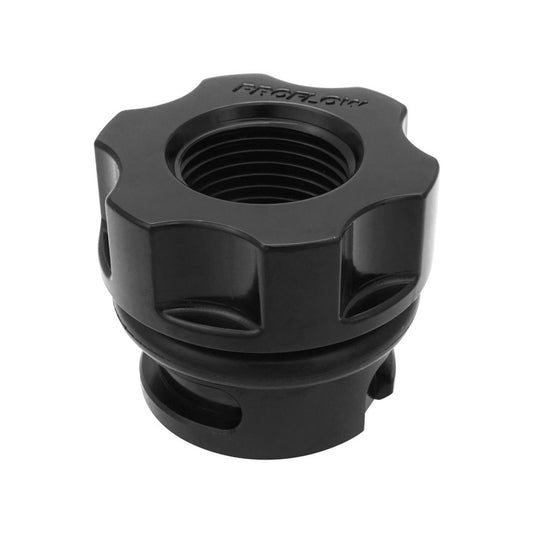 PFECC-CAPLS Proflow Oil Cap Breather, For Holden Commodore LS, -10AN, Twist-on, Billet Aluminium, Black - SS Racetech Rods & Customs
