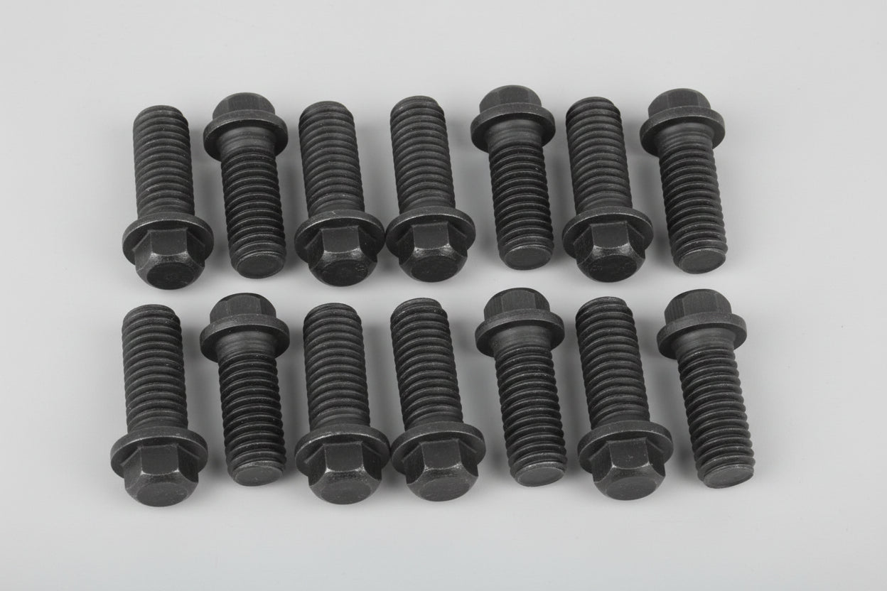Proflow Header Bolts | M8 x 1.25mm x 25mm | Black Oxide Steel | Chev/Holden LS Engine | Set of 12 - PFEEHBLSBK by SS Racetech Rods & Customs