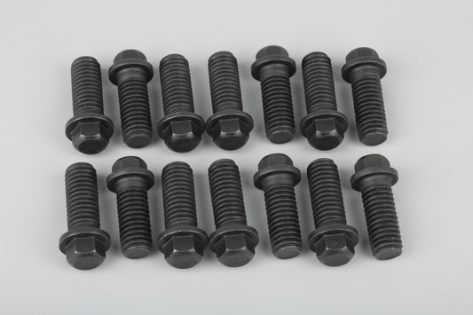 Proflow Header Bolts | M8 x 1.25mm x 25mm | Black Oxide Steel | Chev/Holden LS Engine | Set of 12 - PFEEHBLSBK by SS Racetech Rods & Customs