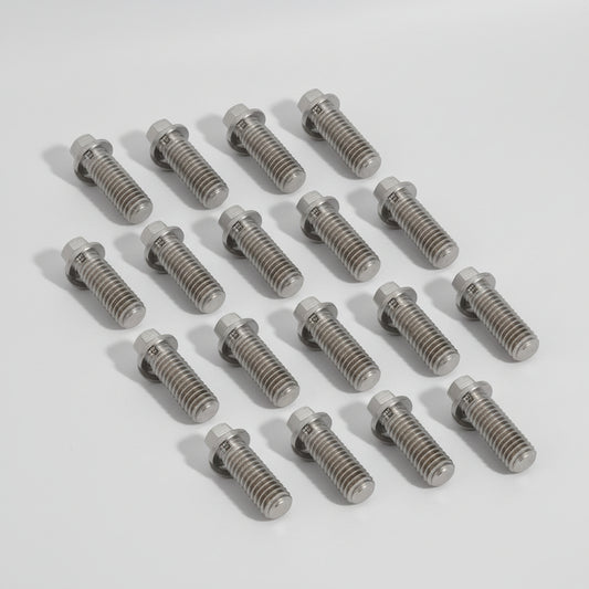 Proflow Header Bolts | 3/8"-16 x 1.00" Tight Access | SS304 Stainless | 0.527" OD Washers | Set of 16 - PFEEHBST-1 by SS Racetech Rods & Customs