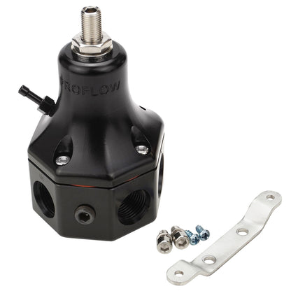 PFEFS13110 Proflow Fuel Pressure Regulator, EFI Pro, 30-75 PSI, 4-Port, 2000 HP, Billet Aluminium, Universal - SS Racetech Rods & Customs