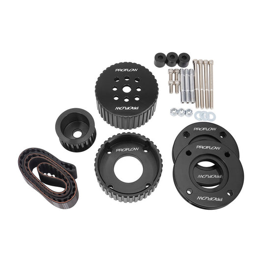 PFEGK80270BK Proflow Gilmer Belt Drive Kit, For Holden V8 EFI 5.0L VN-VS Commodore, Billet Aluminium, Black Anodised - SS Racetech Rods & Customs