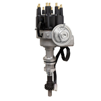 PFEID310E Proflow Distributor, HEI Street Series, Vacuum Advance, Bosch Style Black Cap, SB For Ford 302 351 Cleveland - SS Racetech Rods & Customs