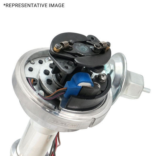PFEID310R Proflow Distributor, Billet Black Ready-to-Run, Vacuum Advance, For Ford 302 351 Cleveland - SS Racetech Rods & Customs