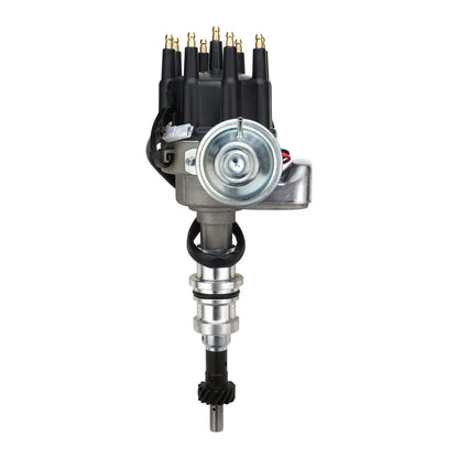 PFEID410E Proflow Distributor, HEI Street Series, Vacuum Advance, Bosch Style Black Cap, SB For Ford 289, 302 Windsor