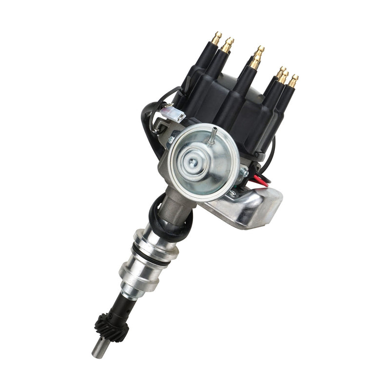 PFEID410E Proflow Distributor, HEI Street Series, Vacuum Advance, Bosch Style Black Cap, SB For Ford 289, 302 Windsor