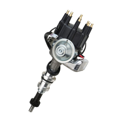 PFEID410E Proflow Distributor, HEI Street Series, Vacuum Advance, Bosch Style Black Cap, SB For Ford 289, 302 Windsor