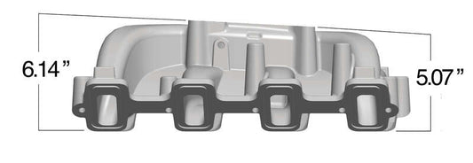 PFEM300130BK Proflow Intake Manifold, RPM AirMax, Aluminium Black, Chev Holden Commodore LS1/LS2 Heads, Dual Plane, Cathedral Port