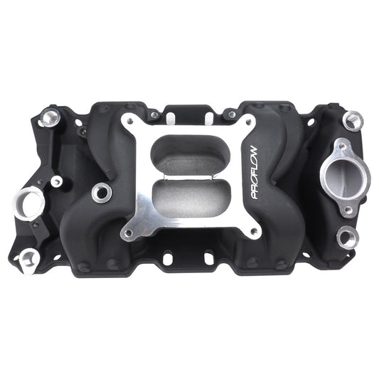 PFEM7501-BK Proflow Intake Manifold, AirMax, Aluminium, Black Square Bore, For Chevrolet, Small Block