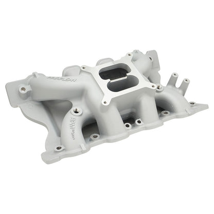 PFEM7564 Proflow Intake Manifold , SB Ford 302, 351 Cleveland, Dual Plane, Aluminium, Square Bore, Natural,