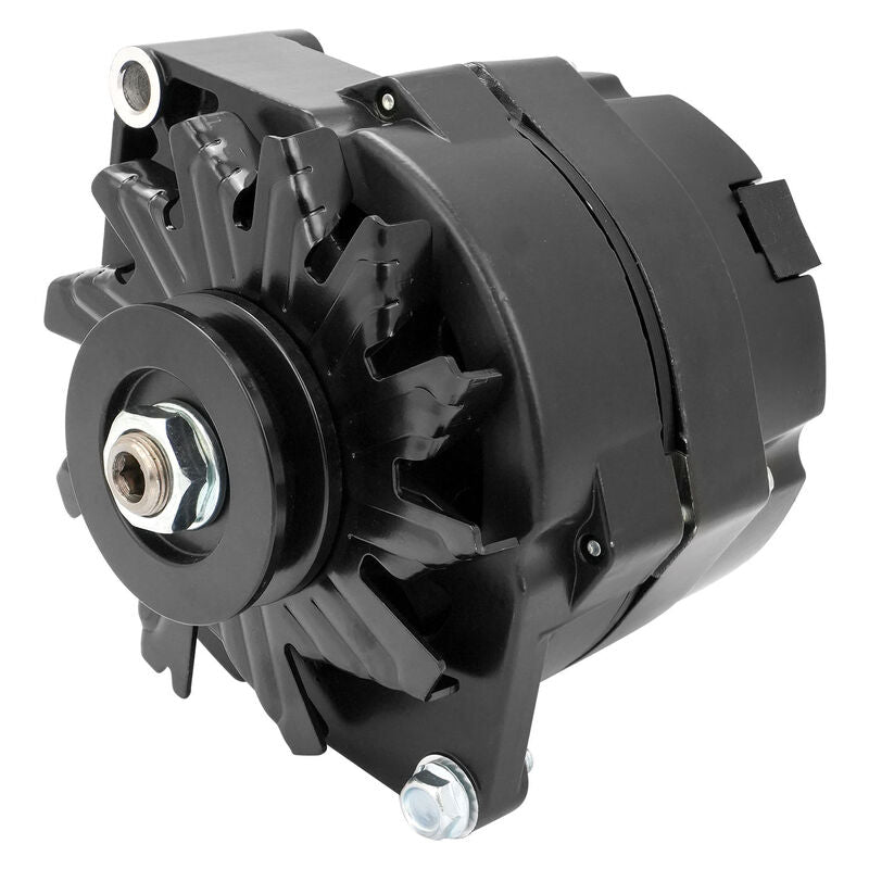 Proflow Alternator Power Spark, 100 Amp 1-Wire, Internal Regulator, Black Powder Coat, V-Belt, Chev, Holden Commodore, Torana (PFEPM37127BK) by SS Racetech Rods & Customs