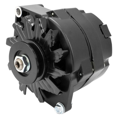 Proflow Alternator Power Spark, 100 Amp 1-Wire, Internal Regulator, Black Powder Coat, V-Belt, Chev, Holden Commodore, Torana (PFEPM37127BK) by SS Racetech Rods & Customs