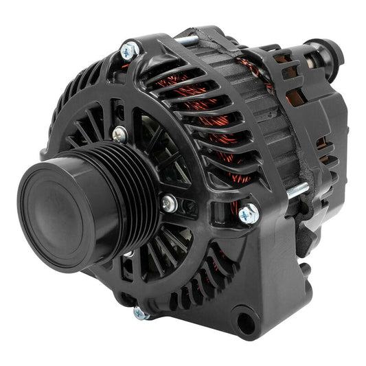 PFEPM38270BK Proflow Alternator Power Spark, 140 Amp, For Holden Commodore LS VE/VF, Internal Regulator, Black, Serpentine Pulley - SS Racetech Rods & Customs