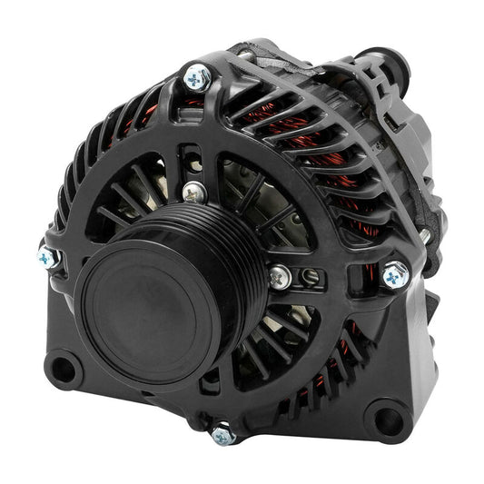 PFEPM38270BK Proflow Alternator Power Spark, 140 Amp, For Holden Commodore LS VE/VF, Internal Regulator, Black, Serpentine Pulley - SS Racetech Rods & Customs