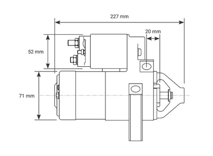 Proflow Mastertorque Starter Motor - LS1/LS2 1.4kW High-Torque Gear Reduction | PFEPM9201 by SS Racetech Rods & Customs