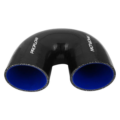 4" Silicone 180 Degree Elbow Coupler - Black | Proflow Air Intake Hose - PFES106-400B by SS Racetech Rods & Customs