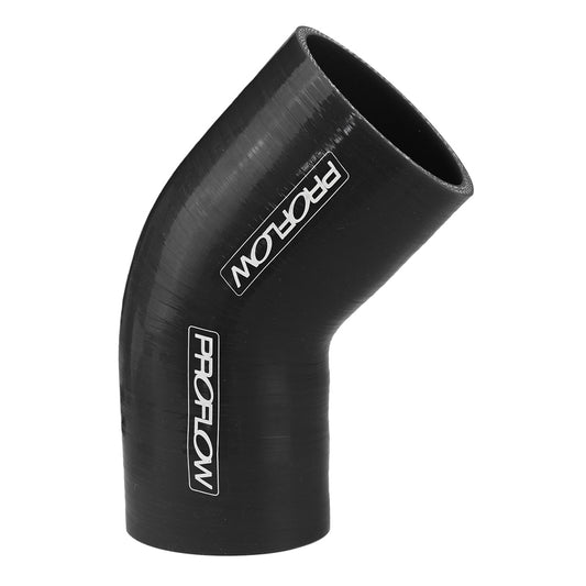 Black silicone hose with Proflow branding on a white background