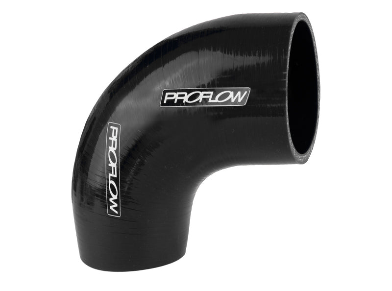 PFES203-200-225B Proflow Hose Tubing Air intake, Silicone, Reducer, 2.00in. - 2.25in. 90 Degree Elbow, Black