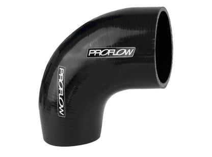 PFES203-350- 400B Proflow Hose Tubing Air intake, Silicone, Reducer, 3.50in. - 4.00in. 90 Degree Elbow, Black