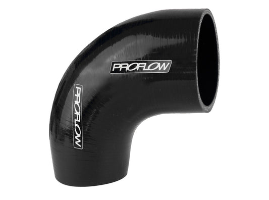 PFES203-350- 400B Proflow Hose Tubing Air intake, Silicone, Reducer, 3.50in. - 4.00in. 90 Degree Elbow, Black
