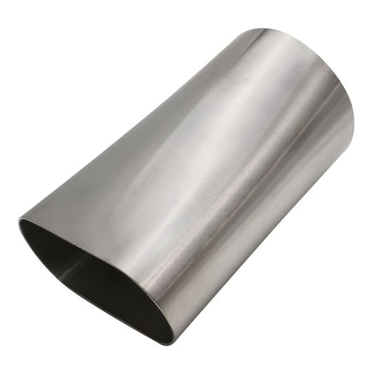 3" Oval to Round Exhaust Transition Adapter - 304 Stainless Steel 6" Length | PFESS-PA300