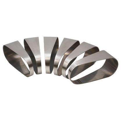 PFESS-PC300-H Proflow Pie Cut Oval Tubing Stainless Steel cut 3“, 40mmx96mm horizontal cut 15 degree, 6 pcs set